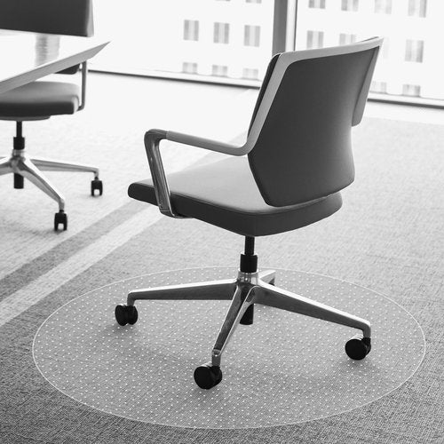 Office Chair Mat for Carpet, 39"×39" Round Rolling Gaming Chair Mat with Anti-Slip Particles, Clear Heavy Duty Floor Protector for Office&Home