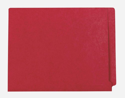 The File King End Tab Red File Folder - Letter Size | Box of 100 | Full Side Folder for Medical Charts & Office Filing | Space for Jacket Labeling | 11-Point Fiber Construction | Made in The USA