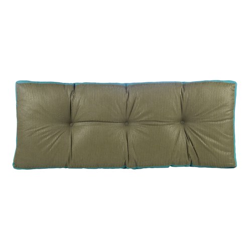Klear Vu The Gripper Omega Non-Slip Tufted Bench Cushion for Indoor Furniture, Entryway Storage, Bay Window, Corner Nook or Piano Seat, 35 Inches, 08 Teal