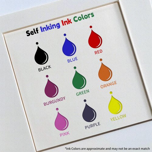 ROSEEKA Custom Logo Self-Inking Stamp - Personalized Business Logo & Text Stamper | 5 Sizes | 7 Ink Color Options