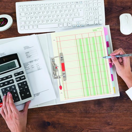 suituts 300 Sheets Columnar Analysis Pads 4 Column Accounting Paper, 8.5X11 Inch Ledger Paper for Bookkeeping, Accounting. 3 Hole Punch, Green(6 Pack, 50 Sheets/Pack)