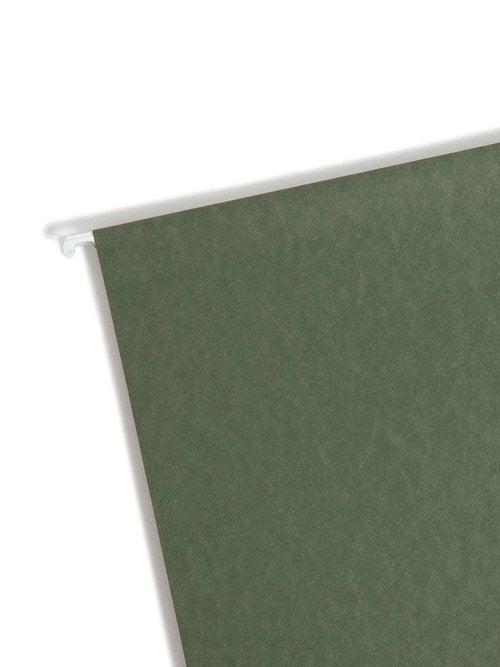 Smead Hanging File Folders for Documents, Letter Size, 2 Inch Expansion, File Organizer for Filing Cabinets, Standard Green, 25 Pack (64259)