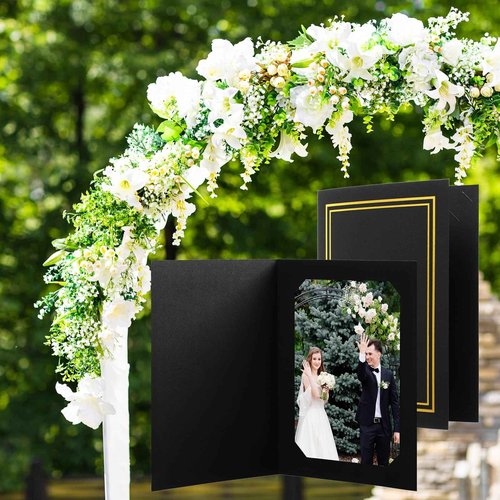 Fainne 200 Pcs Photo Folders for 4x6 or 5x7 Pictures Photo Frame Note Cards Paper Greetings Cardboard Picture Frame Inserts Cards Picture Insert Notecard for Portraits