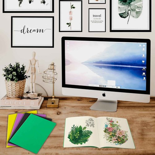 Labkiss 30 Pack Large B5 Blank Journal Notebook Bulk, Colorful Cover, B5 Size, 7.6x10 inch, 60 Pages, Unlined Thick Paper, Composition Note Pad Sketchbook Set for Student Traveler Business Office