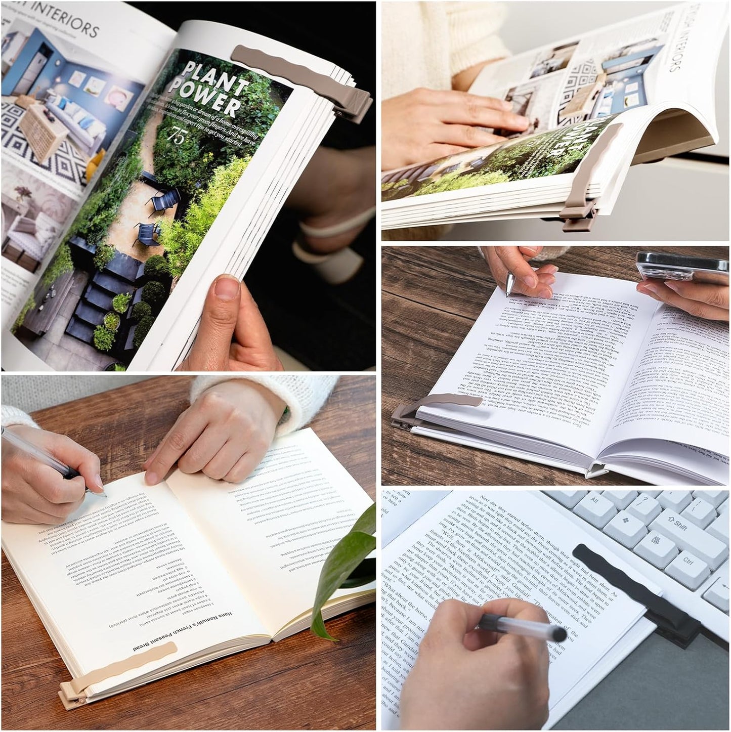 Skiennix Silicone Bookmarks - 3 Pack Automatic Page Holders | Perfect Gifts for Book Lovers & Teachers