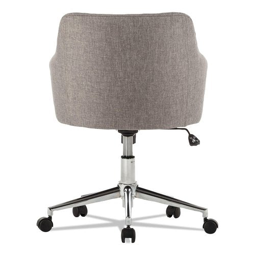 Alera Captain Series Mid-Back Chair, Gray Tweed
