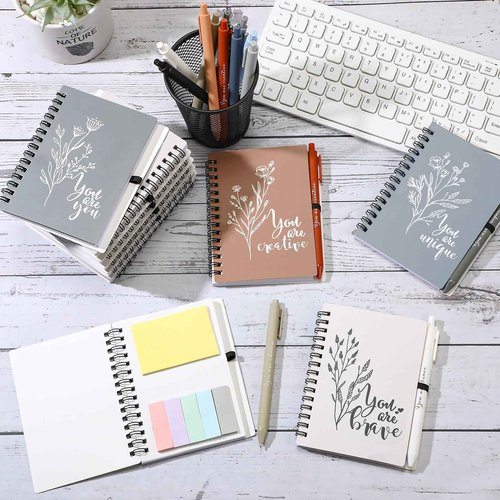 Janlaugh 20 Sets Employee Appreciation Gifts Case Management Week Gifts Thank You Spiral Notebook with Sticky Notes Pen Bulk Vet Tech Week Journal for Coworker Teacher Nurse Customer (Bright Color)