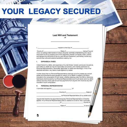ZHUKEYONG Legal Documents Kit, Durable Power of Attorney, Healthcare Directive and Last Will & Testament Forms, Self-Help Estate Planning Set
