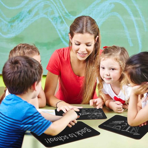 Humyoun 12 Pcs Chalk Board 9.5" x 12" Frameless Chalkboard for Kids Mini Wooden Chalk Board Small Chalkboard Signs Student School Supplies for Kids Classroom Home Office Restaurant
