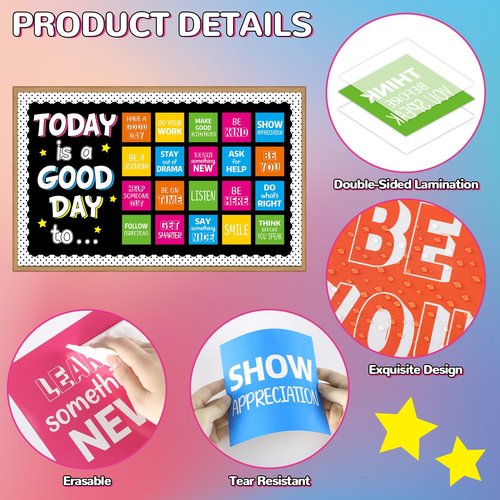 Inspirational Bulletin Board Set Motivational Back to School Classroom Decorations Today Is A Good Day Quotes Bulletin Board Positive Cutout for Teacher Student Classroom School Office Wall Decoration