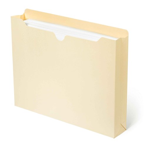 Blue Summit Supplies 2 Inch Manila File Jacket, 50 Folders, Reinforced Straight Cut Tab, Heavy Duty 2 Inch Expansion Pocket, Letter Size, 50 Pack