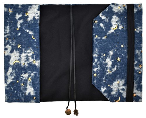 BLBMH Book Covers for Paperbacks Adjustable Fabric Book Sleeve Cover Protector Fit for 5.5x8.5 inch Hardcover Softcover Book Novels Notebook - Denim 8.5in