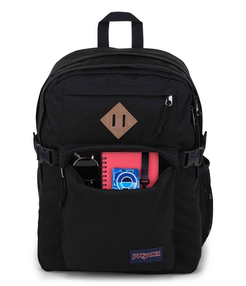 JanSport Main Campus Backpack - Travel or Work backpack w 15-Inch Laptop Sleeve and Dual Water Bottle Pockets, Black