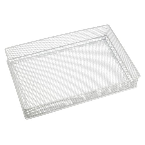 YBM HOME White Mesh Desk Drawer Organizer Tray for Home and Office - Multipurpose Storage Holder