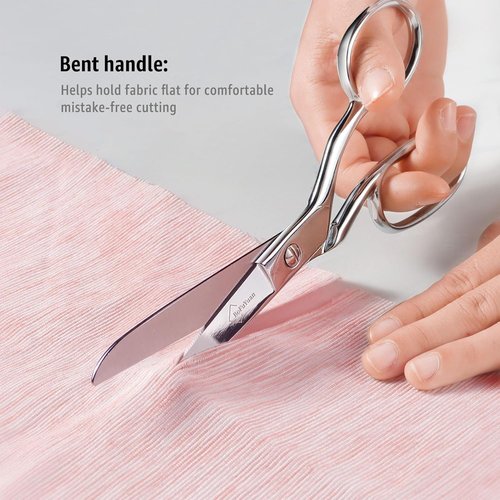 BoFuYuan Stainless Steel Fabric Scissors - 8-Inch Heavy Duty Tailor Shears with Ergonomic Grip