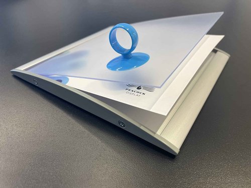 PEACOCK DISPLAY Curved Office Business Door Sign Holder | Aluminum Wall Mount Name Plate Holder, cubicle sign holder, sturdy and beautiful – 8.00" W X 2.80" H (N70x8 5 sign)