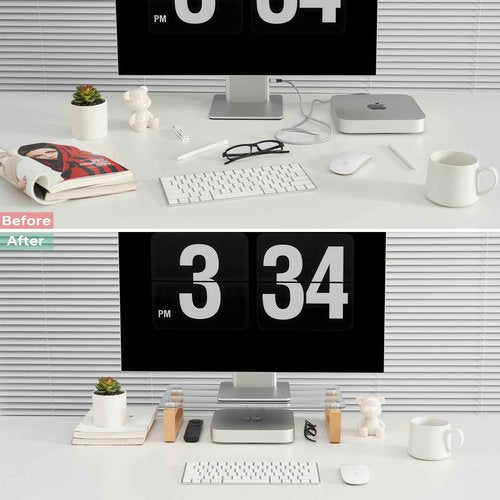 Yeoux Office Desktop Organization and Glass Dry Erase Whiteboard Combination Work Essential Collection
