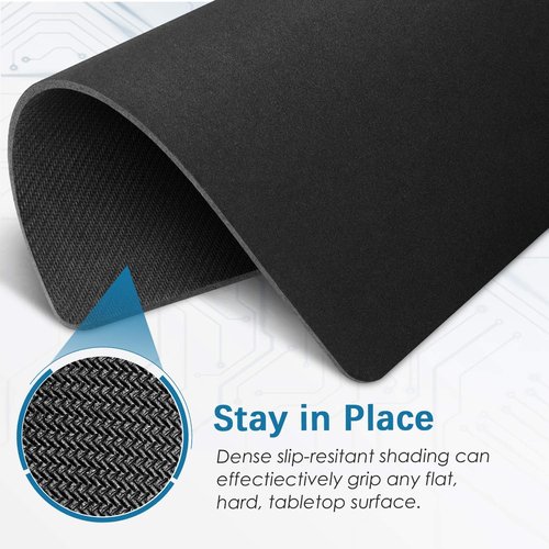 Premium Mouse Pad | Non-Slip Rubber Base for Office & Home - 12.6x10.8 Inches, Black (2 Pack)