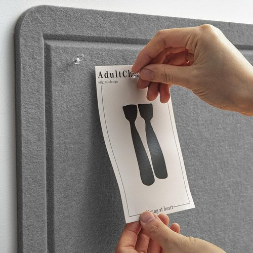 Lightomorrow Bulletin Board - 48" x 36" Decorative Felt Pin Board for Wall | Foldable Photo Display in Gray, Includes 20 Push Pins