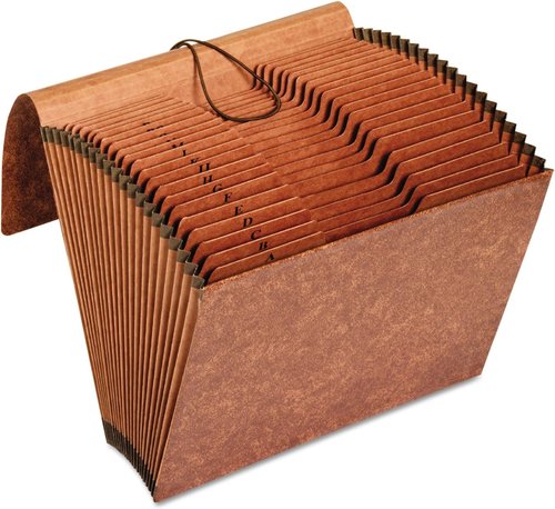 Pendaflex Heavy Duty Expanding File - 21 Pockets, A-Z Tabs, Tyvek Reinforced Edges, Letter Size, Brown