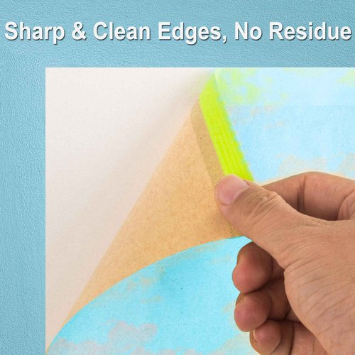 Tangibay Pre-Taped Masking Paper with Dispenser - 18" x66' Painters Paper & Tape Attached for Painting House, Automotive Paint Masking Paper Roll for Windows, Cars, Auto-Body (2 Dispensers 8 Refills)