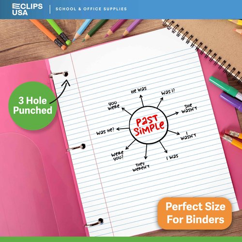 VEEBOOST Notebook Paper, Loose Leaf College Ruled 10.5'' x 8'', Filler 56 gsm, 150 Sheets Per Pack, 1800 (12 Pack)