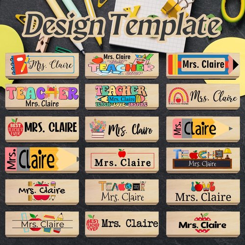 XRLSG Personalized White Board Eraser Custom Teacher Gifts with Printed Name & Design for Teacher Appreciation Gift Classroom Accessory