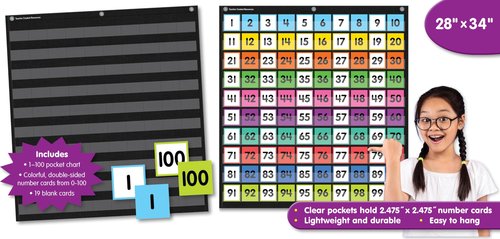 Teacher Created Resources Colorful Hundreds Pocket Chart (TCR20109)