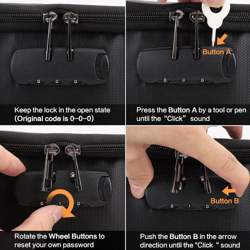 2 Pack Fireproof Document Box File Organizer, Fireproof File Cabinet Box with Lock, Portable Office Safe Box for Hanging Letter/Legal Folder 16.1 x 12.9 x 11inch (Black Silver)