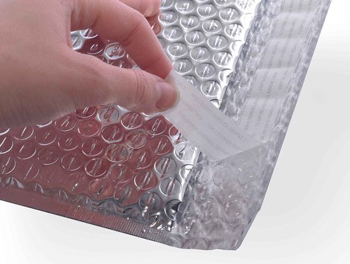 HOLPACK 100pcs Thermal Insulated Bubble Mailers 8x11 in Self sealing thermal insulated envelopes made of reflective metallized bubble for cold shipping. Lightweight. Keep cool shield - MADE IN USA