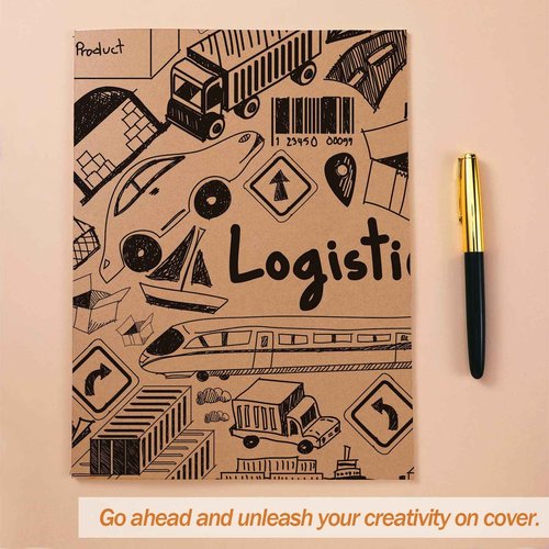 Lincia 24 Pack Large Kraft Notebooks Bulk, 8.5 x 11 Inch College Ruled A4 Subject Diary Journals Notebooks for Office Notes Writing Supplies, 60 Pages
