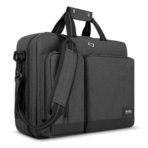 Solo New York Urban Carrying Case (Briefcase) for 15.6" Notebook - Gray, Black, 12.5" x 17" x 5" (UBN310-10)