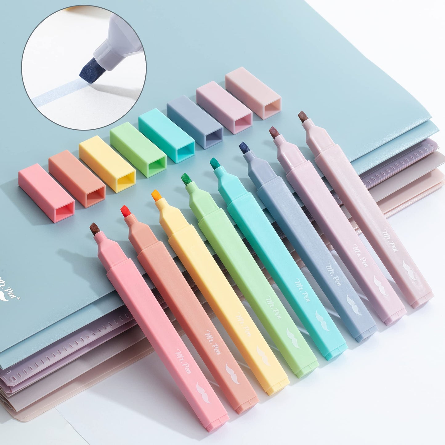 Mr. Pen- Aesthetic Highlighters No Bleed, 8 Pack, Candy Colors