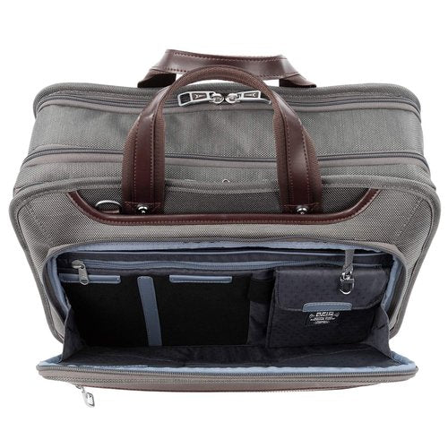 Travelpro Platinum Elite Expandable Business Laptop Briefcase, Fits up to 15.6 Laptop, Work School Travel, Men and Women, Vintage Grey