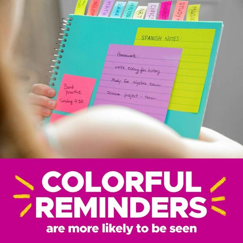 Bundle of Post-it Super Sticky Notes, 3x3 in, 24 Pads, Supernova Neons and Post-it Mini Notes, 1.5x2 in, 24 Pads, Poptimistic Collection, Bright Colors