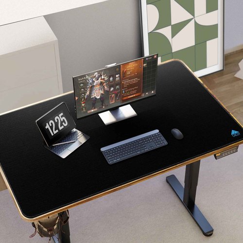 Cacoy 59" x 27.5" Large Gaming Mouse Pad XXXL, Extended Mega Size Professional Mouse Mat Desk Mat for Desk, Non-Slip Mousepad with Special-Textured Surface, Anti-Fray Stitched Edges Desktop Pad, Black