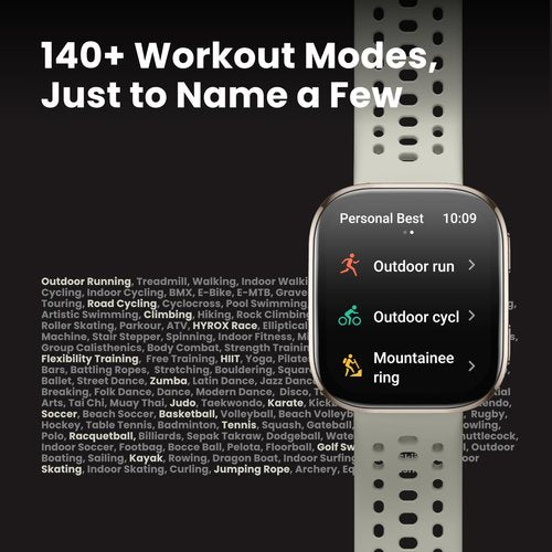 Amazfit Bip 6 Smart Watch 46mm, 14 Day Battery, 1.97" AMOLED Display, GPS & Free Maps, AI, Bluetooth Call & Text, Health, Fitness & Sleep Tracker, 140+ Workout Modes, 5 ATM Water-Resistance, Stone