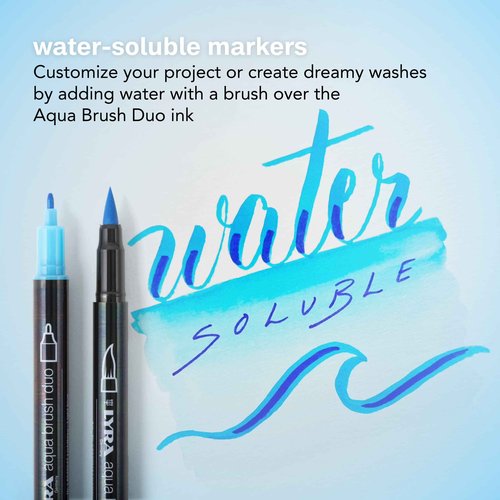 LYRA Aqua Brush Duo Brush Painters, Set of 24 Pens, Assorted Colors (6521240)