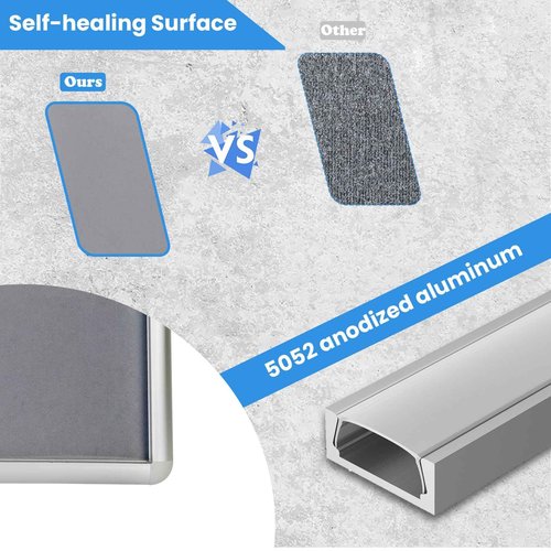 Benut 36"x24" Enclosed Bulletin Board with Locking Door, Tamper-Proof Dispaly Case, Aluminium Frame, Outdoor Bulletin Board Weatherproof, Lockable Cork noticeboard for School,Office,etc