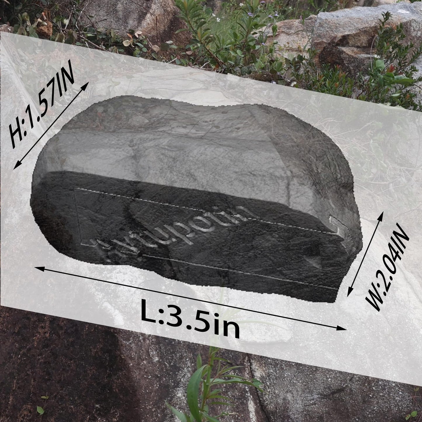 Spare Key Hider Rock - Hide a Key Outside in a Real-Looking Stone, Key Hiders Outside for Outdoor Garden or Yard (Gray)