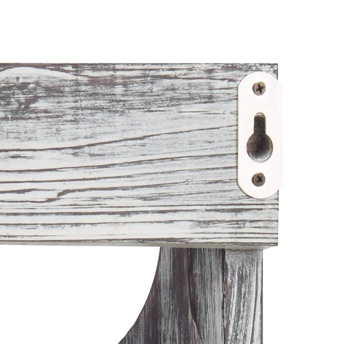 MyGift Wall Mounted Torched Solid Wood Magazine and Mail Holder Organizer Rack with 3 Slots and Chalkboard Labels