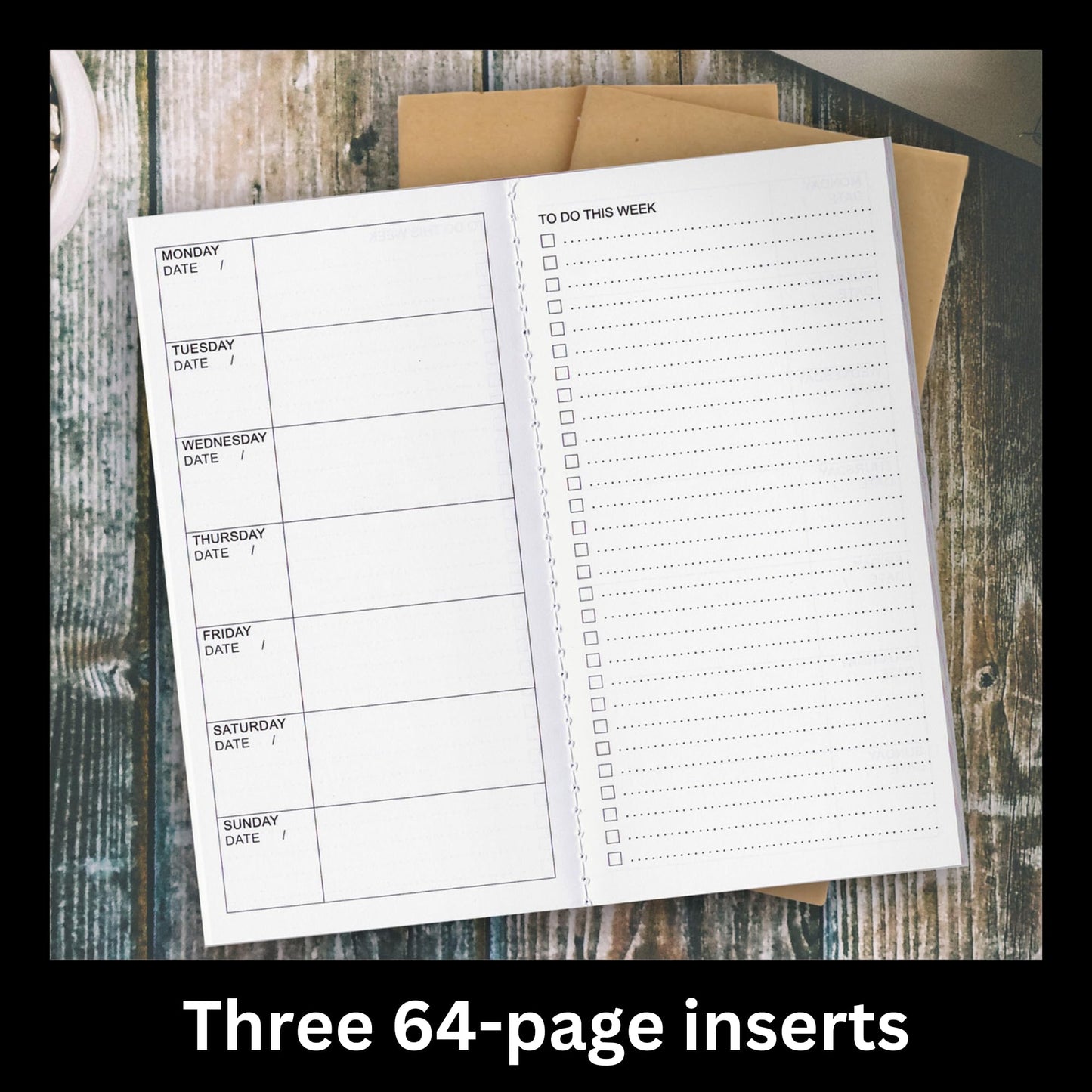 RICCO BELLO Travelers Notebook Refill Inserts, 4.25 x 8.25 inches