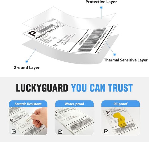 Fanfold 4" x 6" Direct Thermal Shipping Labels - 1000 Count for Efficient Printing