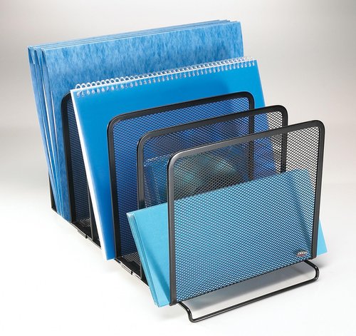 Rolodex File Sorter, Mesh, Stackable, Five Sorters, Black (8.25" x 14.375" x 7.75")