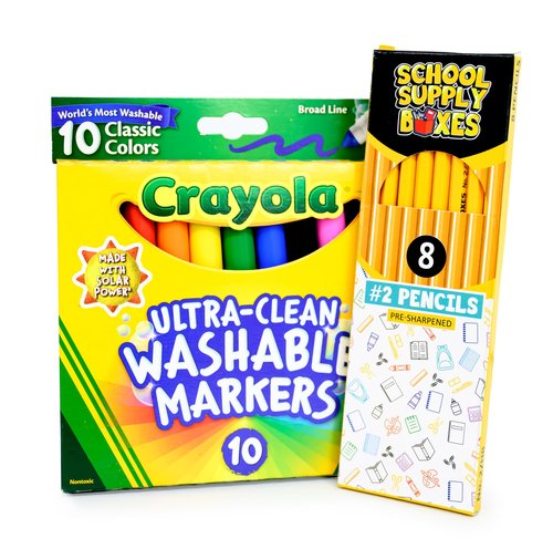 Back to School Essentials Supplies Kit Bundle for K-8 Students – 20-Piece First Day of School Must-Have Set with Notebooks, Pencils, Folders & More