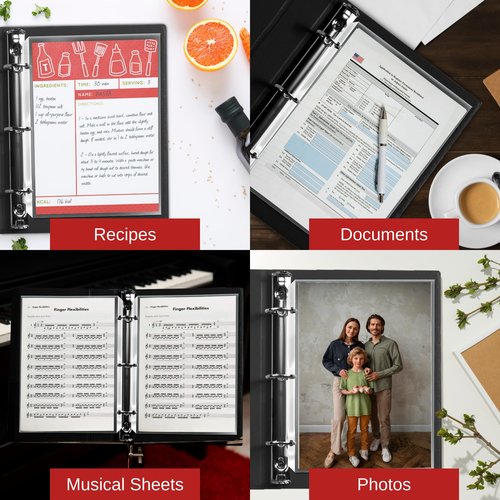 Office Werks 100 Clear Sheet Protectors, 8.5x11 Inch for 3 Ring Binder, Plastic Sheet Sleeves, Top Loading Paper Protector with Reinforced Holes, Archival Safe for Documents and Photos