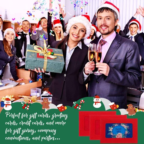 Cholemy 400 Pcs Red Gift Card Envelopes Christmas Card Envelopes with Window 4.1 x 2.8 Invitation Credit Sleeves for Money Cash Business Thanksgiving Wedding Party Greeting Supplies Decoration