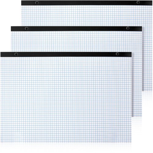 Fainne 3 Pcs Large Engineering Graph Paper Grid Graph Paper Pad Giant Drafting Pad Blueprint Sketching Graph Paper Engineer Architect Designer Mathematician Draftsman (Blue White,11x17inches)