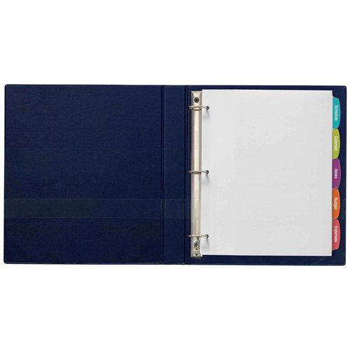 Avery Big Tab Printable White Label Dividers, 5-Tab with Easy Peel Labels, Dividers for 3 Ring Binders, 20 Sets (14434)
