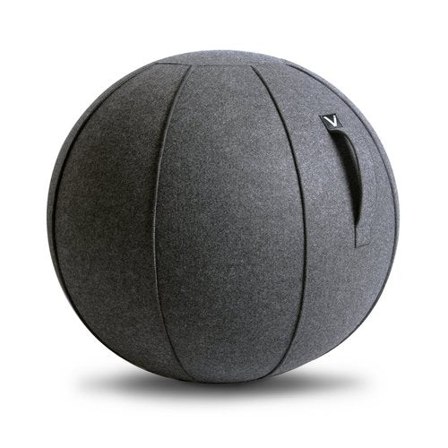 Vivora Luno Premium Ergonomic Sitting Ball Chair, Anthracite Cover, Felt, Max Size (25 to 26 inches), for Home Offices, Balance Training, Yoga Ball, Posture Improvement